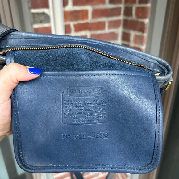 Vintage coach bleeker bucket small style 4153 faded sapphire blue crossbody y2k - Picture 5 of 10